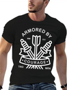 Armored By Courage Lightweight Cotton T-Shirt – Daily Comfort Graphic Shirt