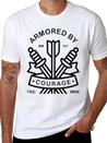 Armored By Courage Lightweight Cotton T-Shirt – Daily Comfort Graphic Shirt