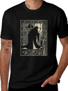 Art Nouveau Evil Witch Dark Goth Vintage Occult Lightweight Cotton T-Shirt – Daily Comfort Graphic Shirt
