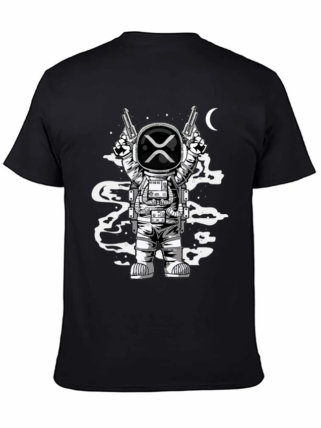 Astronaut Ripple XRP Coin To The Moon Crypto Token Lightweight Cotton T-Shirt – Daily Comfort Graphic Shirt