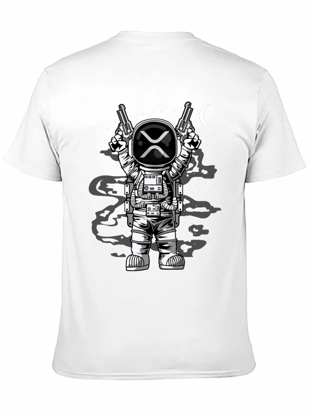 Astronaut Ripple XRP Coin To The Moon Crypto Token Lightweight Cotton T-Shirt – Daily Comfort Graphic Shirt