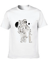 Astronaut Space Skater Lightweight Cotton T-Shirt – Daily Comfort Graphic Shirt