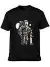 Astronaut Space Skater Lightweight Cotton T-Shirt – Daily Comfort Graphic Shirt