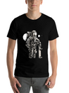 Astronaut Space Skater Lightweight Cotton T-Shirt – Daily Comfort Graphic Shirt