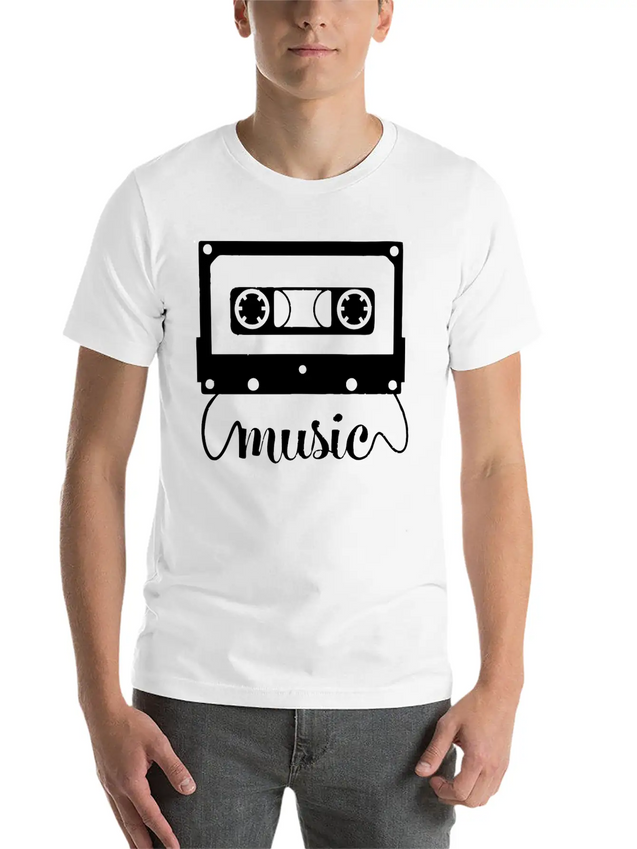 Audio Cassette Funny Lightweight Cotton T-Shirt – Daily Comfort Graphic Shirt
