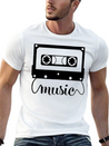 Audio Cassette Funny Lightweight Cotton T-Shirt – Daily Comfort Graphic Shirt