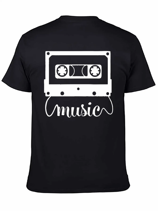 Audio Cassette Funny Lightweight Cotton T-Shirt – Daily Comfort Graphic Shirt