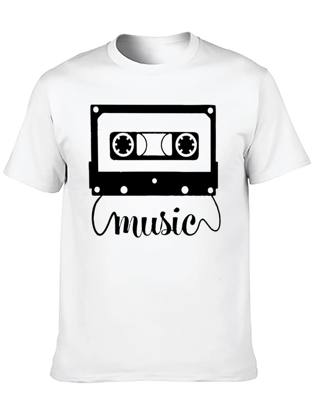 Audio Cassette Funny Lightweight Cotton T-Shirt – Daily Comfort Graphic Shirt