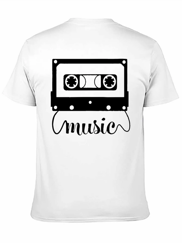 Audio Cassette Funny Lightweight Cotton T-Shirt – Daily Comfort Graphic Shirt