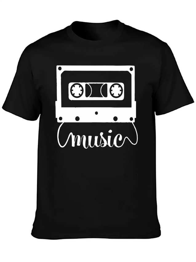 Audio Cassette Funny Lightweight Cotton T-Shirt – Daily Comfort Graphic Shirt