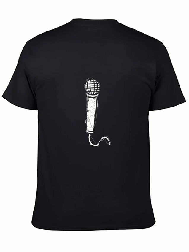 Audio Microphone Musical Instrument Gift Present Lightweight Cotton T-Shirt – Daily Comfort Graphic Shirt