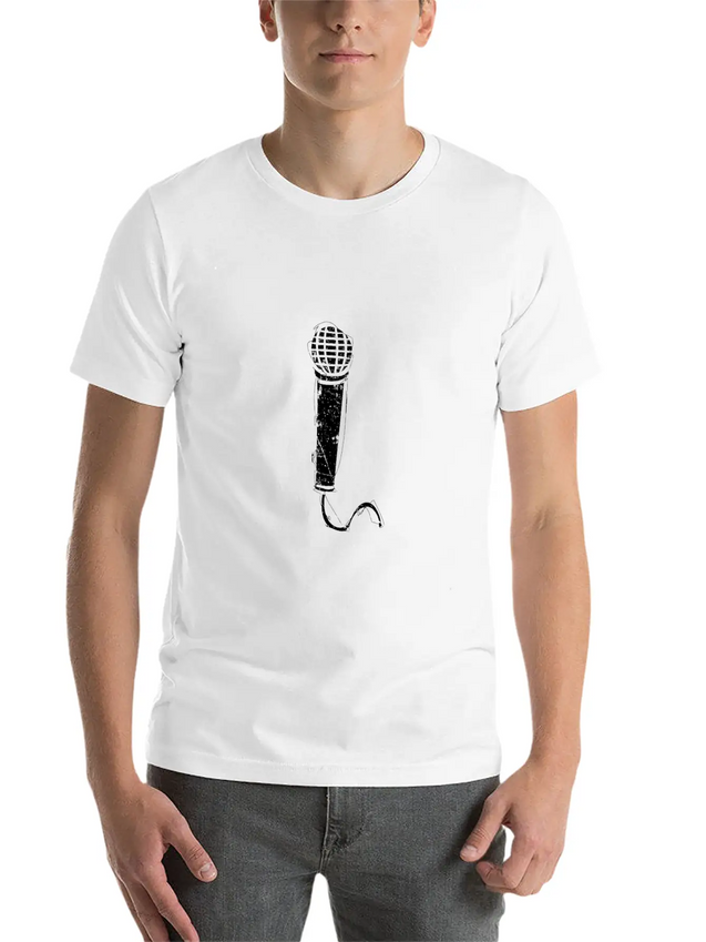 Audio Microphone Musical Instrument Gift Present Lightweight Cotton T-Shirt – Daily Comfort Graphic Shirt