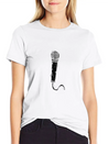 Audio Microphone Musical Instrument Gift Present Lightweight Cotton T-Shirt – Daily Comfort Graphic Shirt