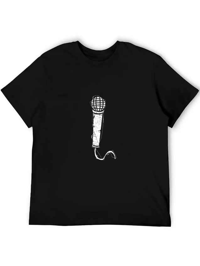 Audio Microphone Musical Instrument Gift Present Lightweight Cotton T-Shirt – Daily Comfort Graphic Shirt