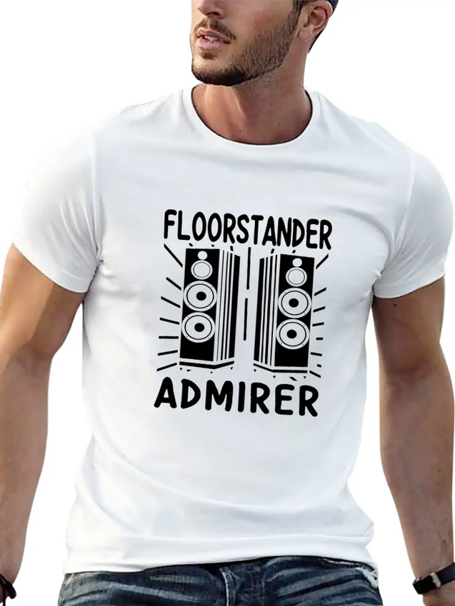 Audiophile Floorstander Admirer Audio Engineer Lightweight Cotton T-Shirt – Daily Comfort Graphic Shirt