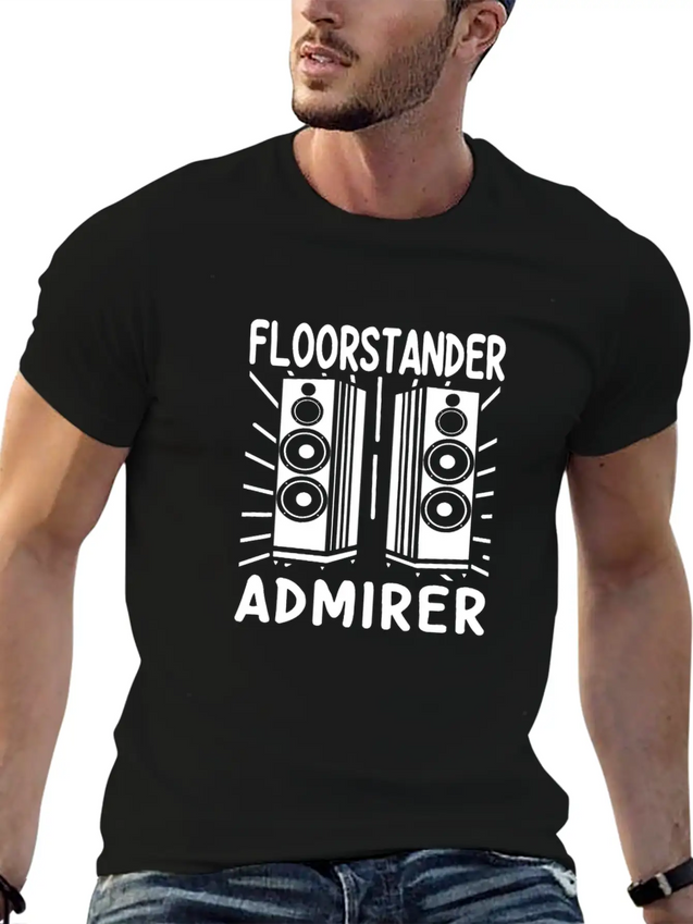 Audiophile Floorstander Admirer Audio Engineer Lightweight Cotton T-Shirt – Daily Comfort Graphic Shirt