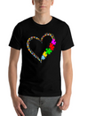 Autism Heart Awareness Lightweight Cotton T-Shirt – Daily Comfort Graphic Shirt