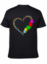 Autism Heart Awareness Lightweight Cotton T-Shirt – Daily Comfort Graphic Shirt