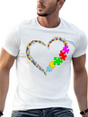 Autism Heart Awareness Lightweight Cotton T-Shirt – Daily Comfort Graphic Shirt