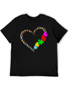 Autism Heart Awareness Lightweight Cotton T-Shirt – Daily Comfort Graphic Shirt