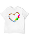 Autism Heart Awareness Lightweight Cotton T-Shirt – Daily Comfort Graphic Shirt