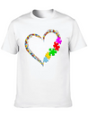 Autism Heart Awareness Lightweight Cotton T-Shirt – Daily Comfort Graphic Shirt