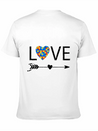 Autism Love Heart Valentines Day Autism Lightweight Cotton T-Shirt – Daily Comfort Graphic Shirt