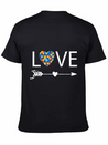 Autism Love Heart Valentines Day Autism Lightweight Cotton T-Shirt – Daily Comfort Graphic Shirt