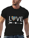 Autism Love Heart Valentines Day Autism Lightweight Cotton T-Shirt – Daily Comfort Graphic Shirt