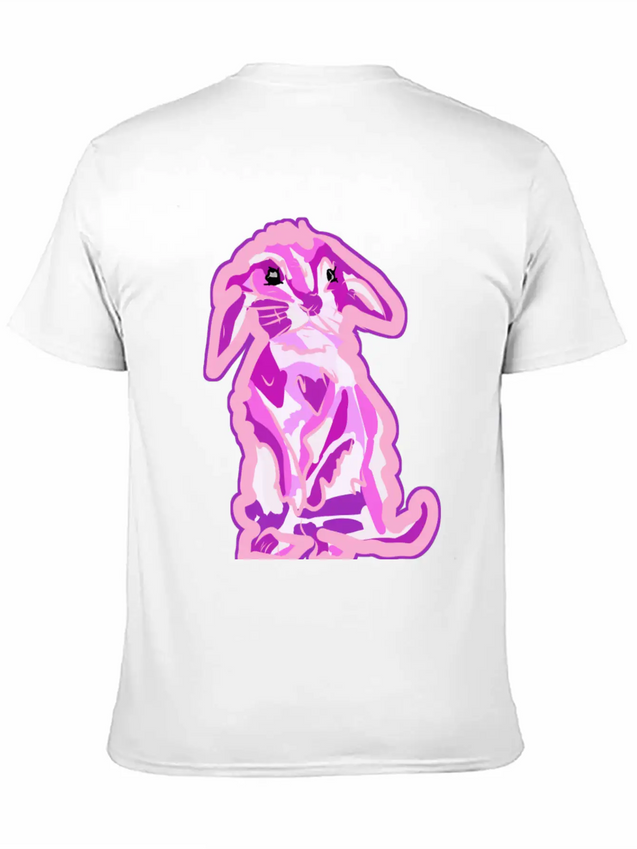 Aww The Cutest Pinkish Rabbit In The World Lightweight Cotton T-Shirt – Daily Comfort Graphic Shirt