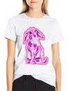 Aww The Cutest Pinkish Rabbit In The World Lightweight Cotton T-Shirt – Daily Comfort Graphic Shirt