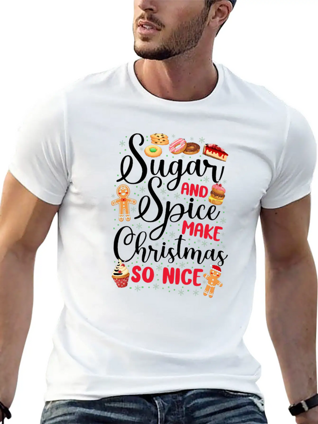 Bake Baking Christmas Cookie Lightweight Cotton T-Shirt – Daily Comfort Graphic Shirt