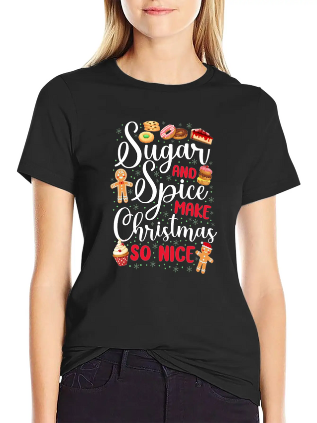 Bake Baking Christmas Cookie Lightweight Cotton T-Shirt – Daily Comfort Graphic Shirt