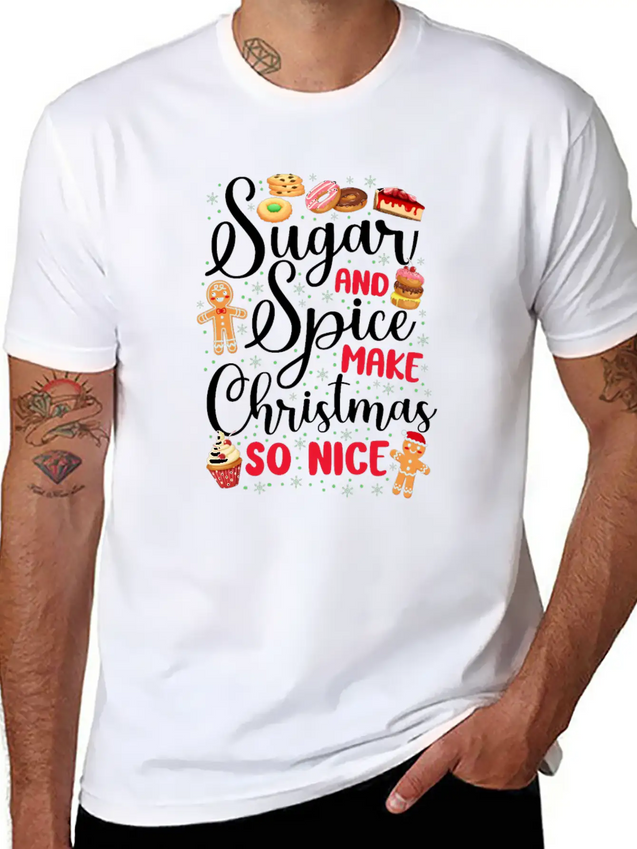 Bake Baking Christmas Cookie Lightweight Cotton T-Shirt – Daily Comfort Graphic Shirt