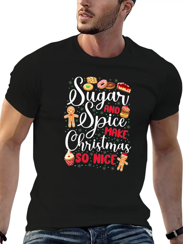 Bake Baking Christmas Cookie Lightweight Cotton T-Shirt – Daily Comfort Graphic Shirt