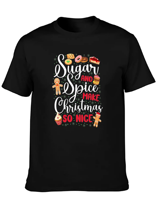 Bake Baking Christmas Cookie Lightweight Cotton T-Shirt – Daily Comfort Graphic Shirt