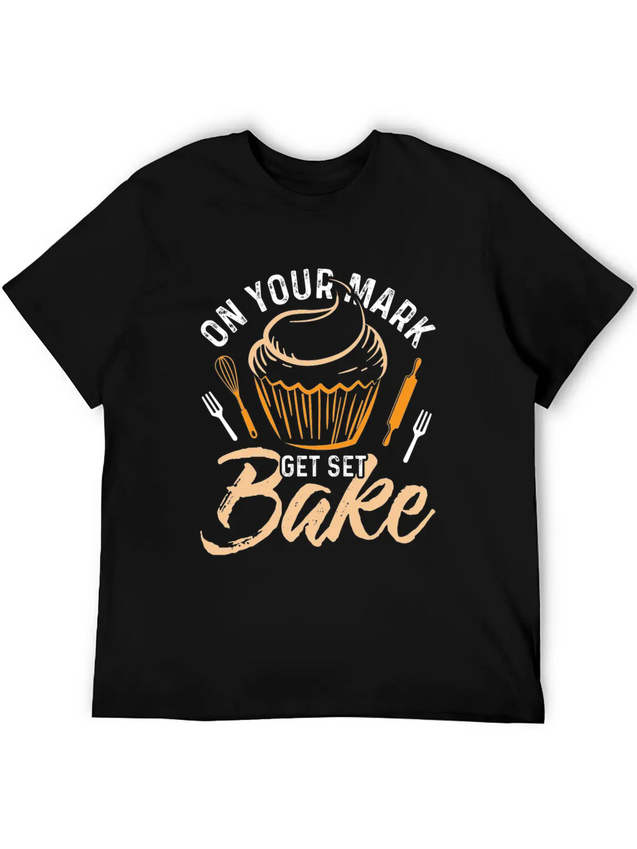 Baker Baking Bakery Bake Bread Cupcake Cake Gift Lightweight Cotton T-Shirt – Daily Comfort Graphic Shirt