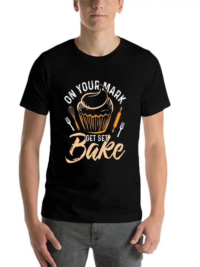 Baker Baking Bakery Bake Bread Cupcake Cake Gift Lightweight Cotton T-Shirt – Daily Comfort Graphic Shirt
