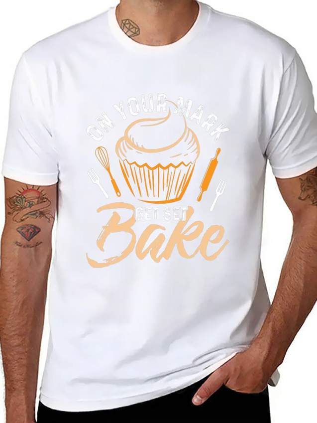 Baker Baking Bakery Bake Bread Cupcake Cake Gift Lightweight Cotton T-Shirt – Daily Comfort Graphic Shirt