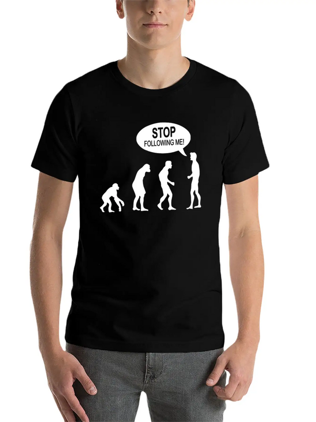 Banksy Funny Human Evolution Indie Lightweight Cotton T-Shirt – Daily Comfort Graphic Shirt