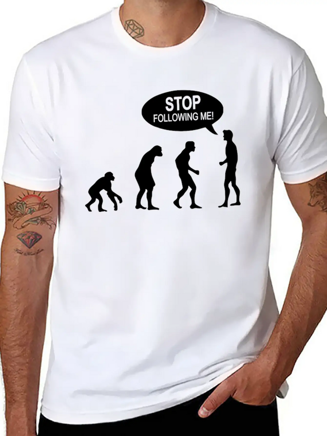Banksy Funny Human Evolution Indie Lightweight Cotton T-Shirt – Daily Comfort Graphic Shirt