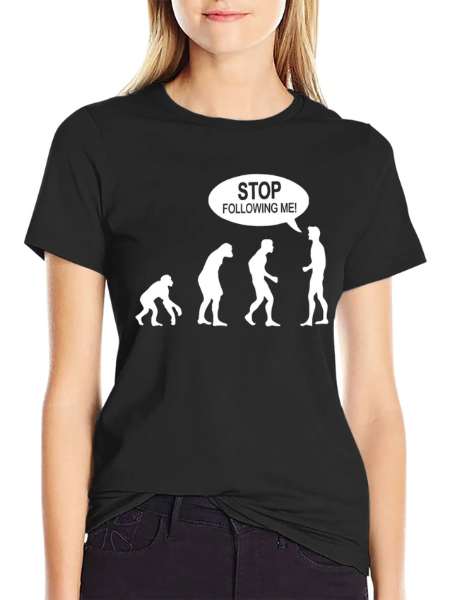 Banksy Funny Human Evolution Indie Lightweight Cotton T-Shirt – Daily Comfort Graphic Shirt