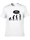 Banksy Funny Human Evolution Indie Lightweight Cotton T-Shirt – Daily Comfort Graphic Shirt