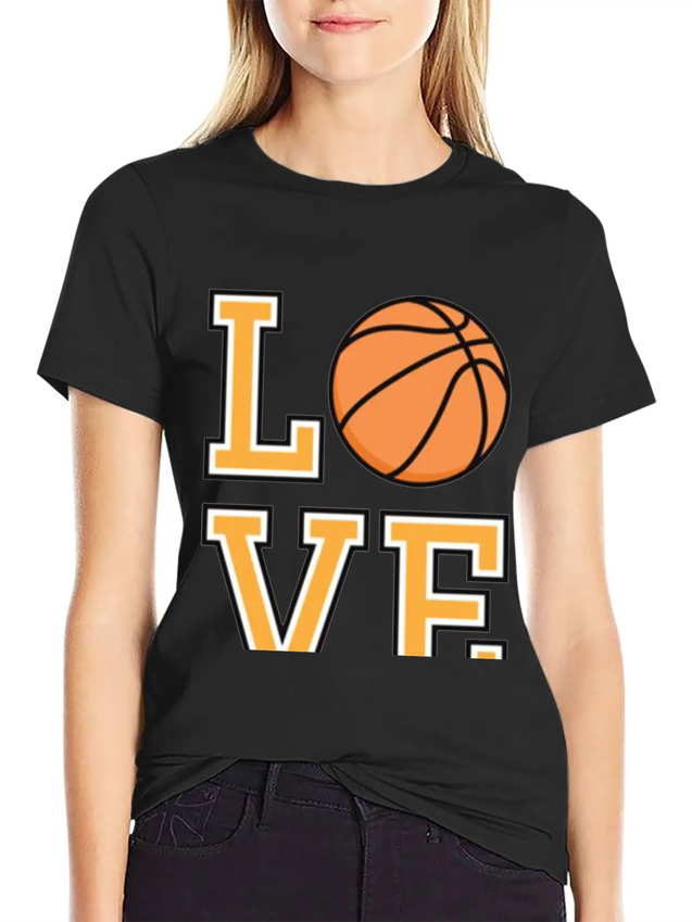 Basketball Love Lightweight Cotton T-Shirt – Daily Comfort Graphic Shirt