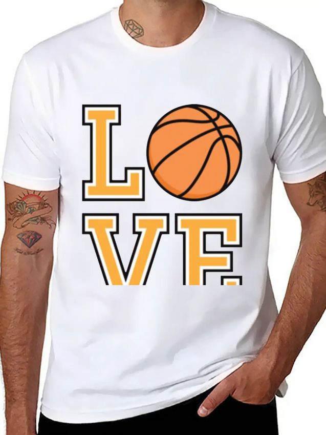 Basketball Love Lightweight Cotton T-Shirt – Daily Comfort Graphic Shirt