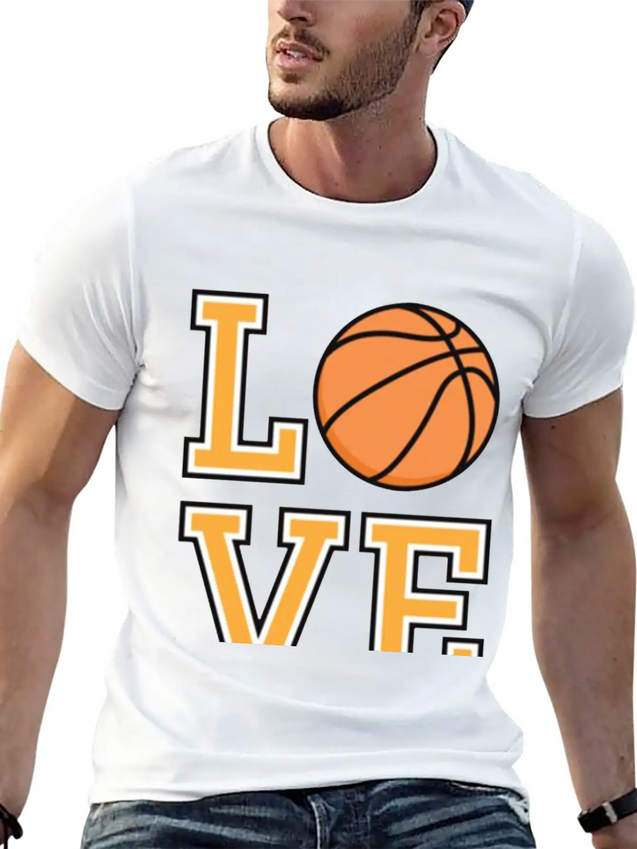 Basketball Love Lightweight Cotton T-Shirt – Daily Comfort Graphic Shirt