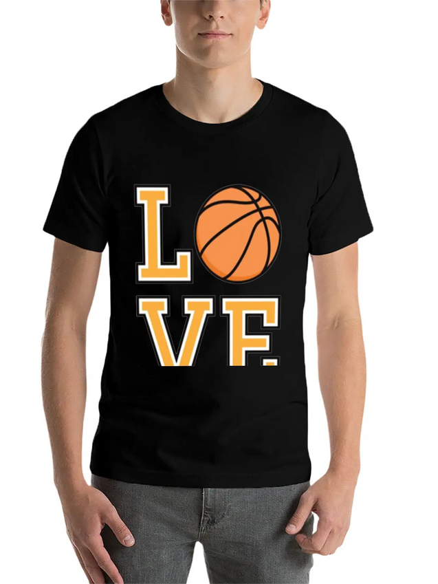 Basketball Love Lightweight Cotton T-Shirt – Daily Comfort Graphic Shirt