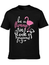 Be A Hamingo In Rock Of Pigeon Lightweight Cotton T-Shirt – Daily Comfort Graphic Shirt