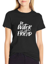 Be Water My Friend Lightweight Cotton T-Shirt – Daily Comfort Graphic Shirt