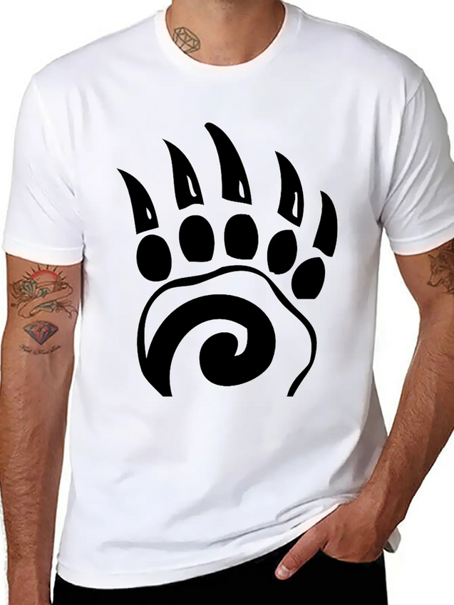 Bear Claw Lightweight Cotton T-Shirt – Daily Comfort Graphic Shirt